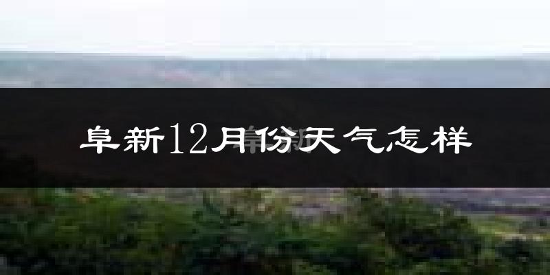 阜新12月份天气怎样?阜新十二月冷不冷?