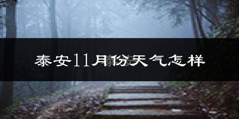 泰安11月份天气怎样?泰安十一月冷吗?