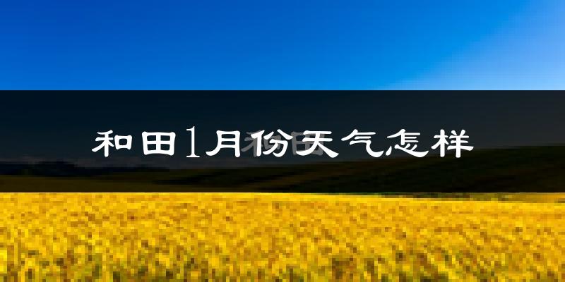 和田市1月份天气如何?很冷吗?