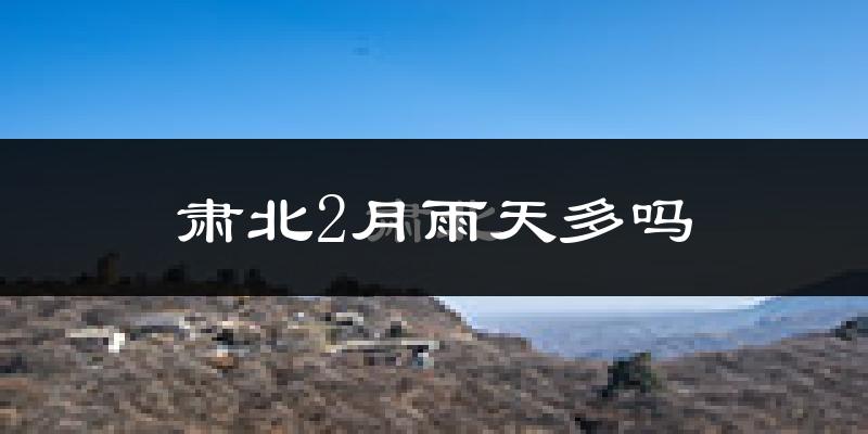 肃北2月雨天多吗?