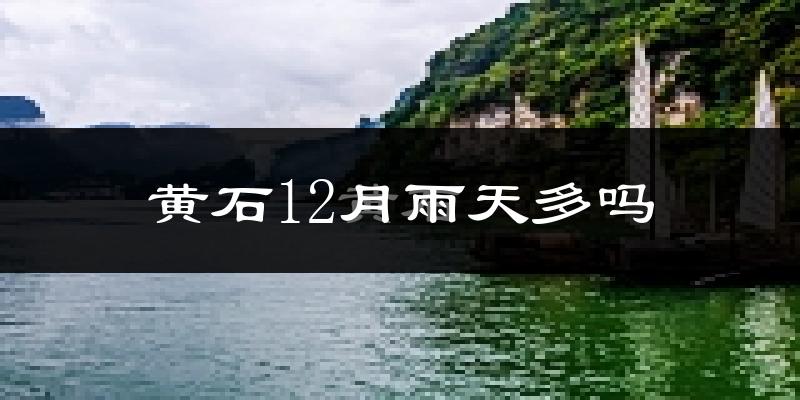 黄石12月雨天多吗?