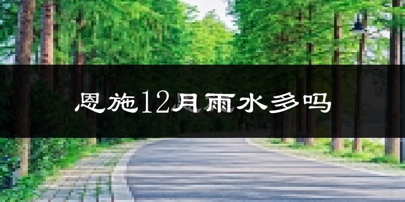 恩施12月雨水多吗?