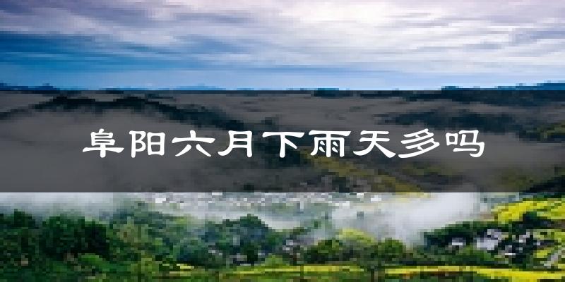 阜阳六月下雨天多吗?阜阳6月份降雨量多少?