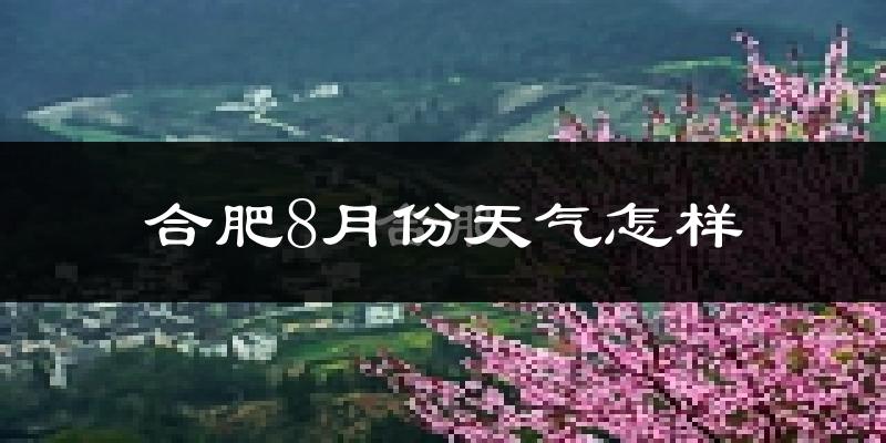 合肥市8月份天气如何?很热吗?