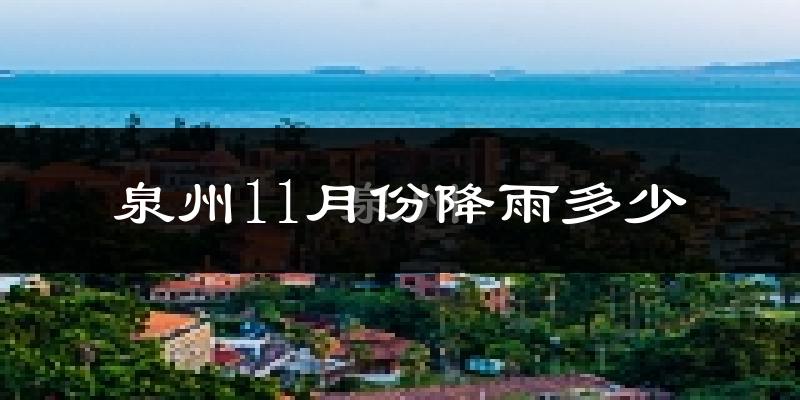 泉州11月份降雨多少?