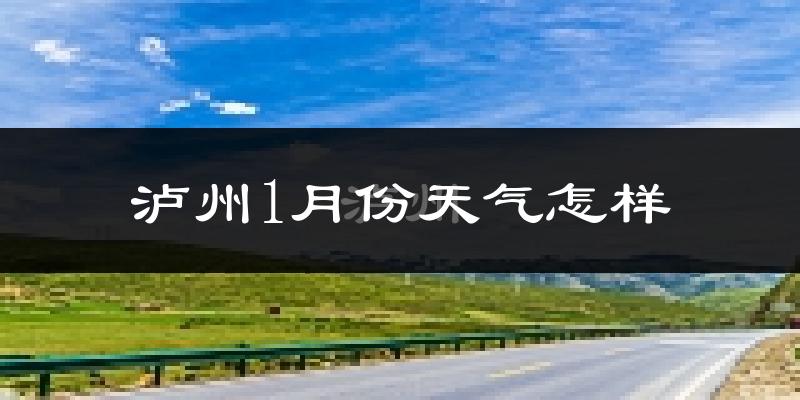 泸州市1月份天气如何?很冷吗?