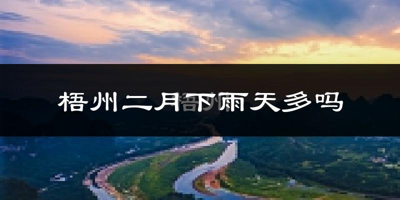 梧州二月下雨天多吗?梧州2月份降雨量多少?